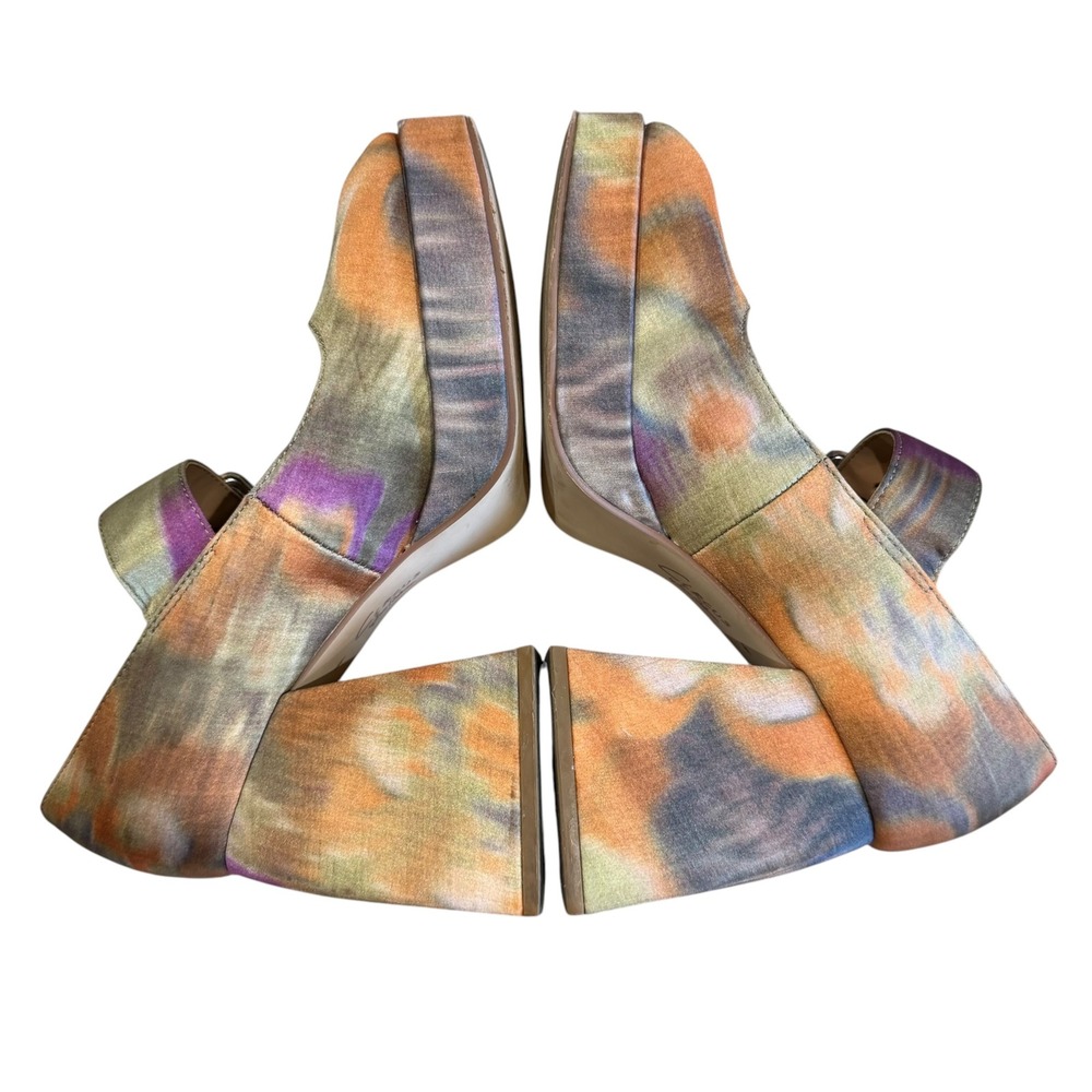 Circus Sam Edelman Kay Platform Mary Jane Size 6 Tan Abstract Retro Mod Fairy - Picture 11 of 16